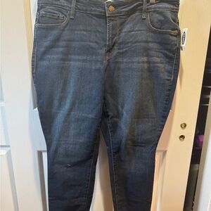 Old Navy Blue Skinny Jeans with Contrast Stitching